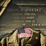 World War 2 Veteran Ervin Hueske In Loving Memory, Ervin Hueske, Richardton, North Dakota USA