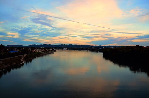 Reflection by Roland M 22, blue sunset shadow red orange white reflection chattanooga beautiful yellow evening twilight flickr
