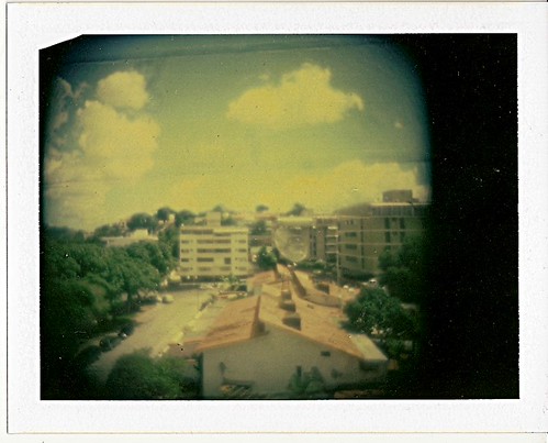 Window view by Holgaroid, Caracas, Venezuela. Revisting 'View from the Window at Le Gras' photo by Nicéphore Niépce.