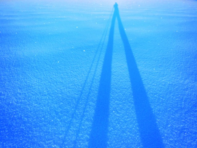 cross-country skiing selfie