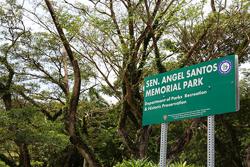 SEN. ANGEL SANTOS MEMORIAL PARK SIGN