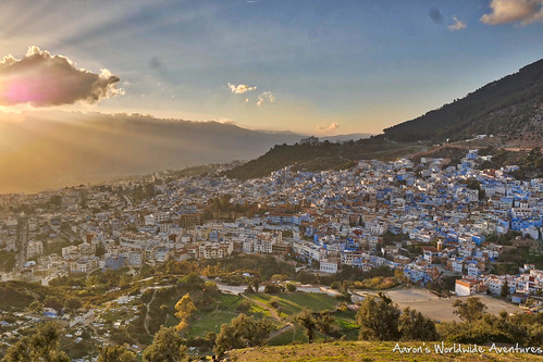 bluecity chefchaouenthebluepearl magichour thebluecity blue chaouen chefchaouen cityscape hdr morocco travel medina sunset town