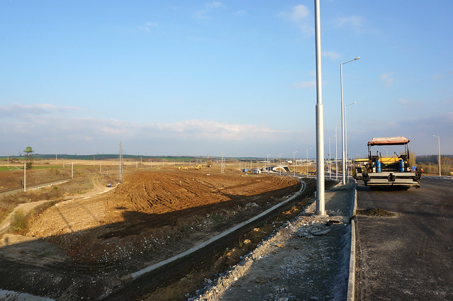 Road construction in Bulgaria