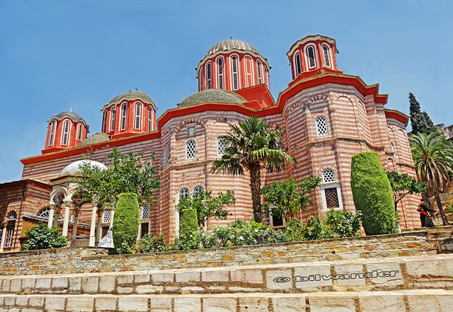 Greece, Macedonia, Chalkidiki, Xenophontos monastery (founded 997), Orthodox church