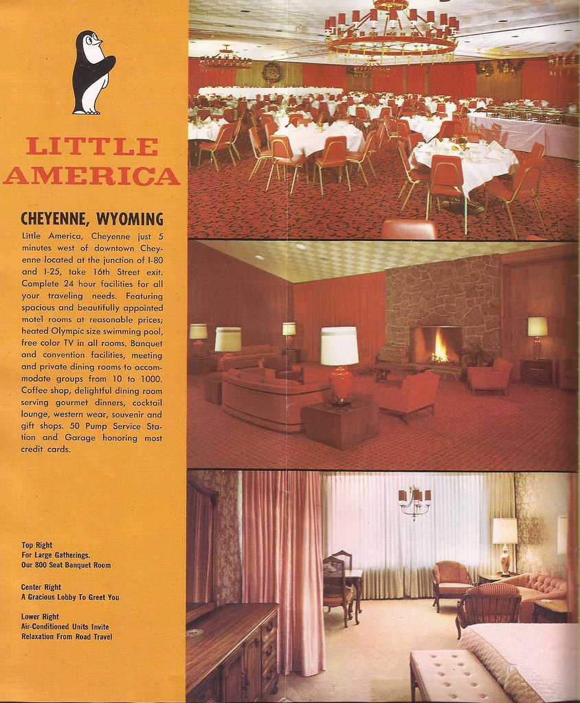 Vintage brochure for the Little America properties in Wyoming and Utah - circa 1960's.