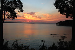 Sunset at Lunawanna over Daniel's Bay, Bruny Island
