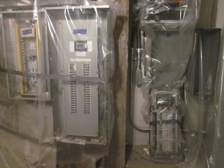 CM014A - Madison Yard - Polyethylene to Protect Electrical Equipment During Spray Application of Monokote - Room A3052 (10-13-2014)