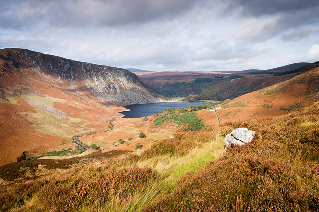 Lough Tay from the East in Autumn