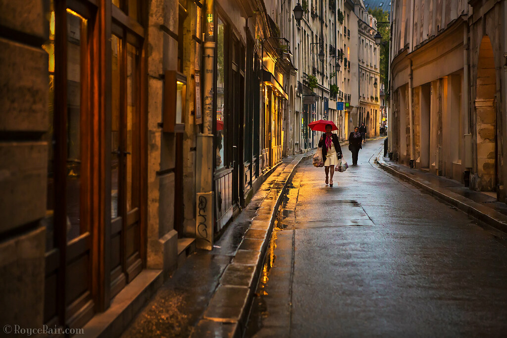 Paris Street Scene At Night