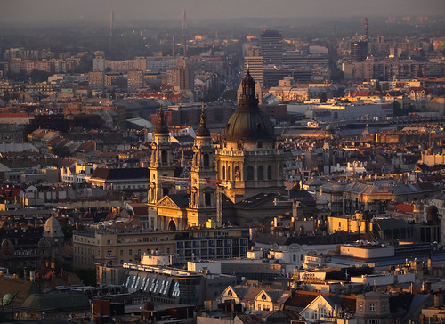 Szent Istvan Bazilika by ben_leash, city light sunset urban saint evening europe hungary cityscape cathedral budapest stephen