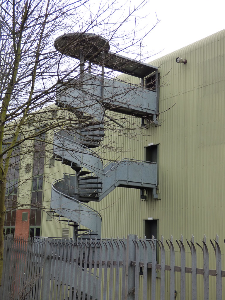 Roebuck Lane off Telford Way, Smethwick - spiral staircase on DPD