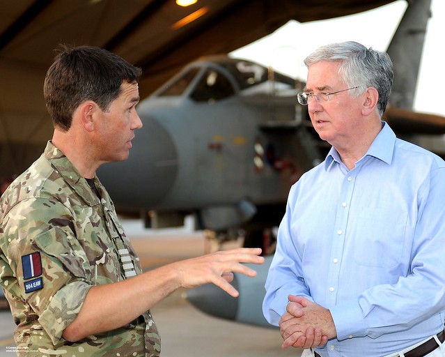 Defence Secretary Michael Fallon Meeting RAF Personnel in Afghanistan