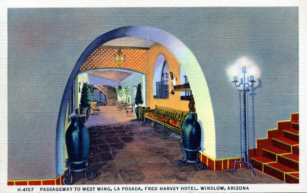 Passageway to West Wing La Posada Fred Harvey Hotel Winslow AZ - a photo on Flickriver