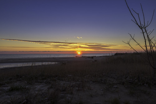 Frosty Accents by Jamie Grunewald, Grant Park Beach Sunrise - according to my car, the temp was 28F.beach wisconsin sunrise sand frost 