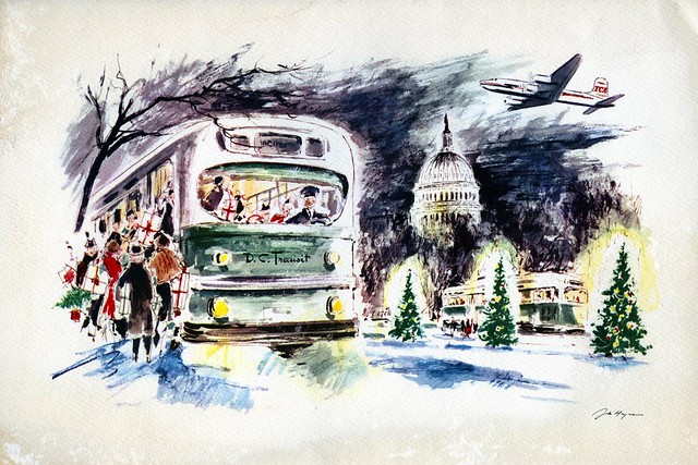 DC Transit US Capitol Christmas Card Washington DC