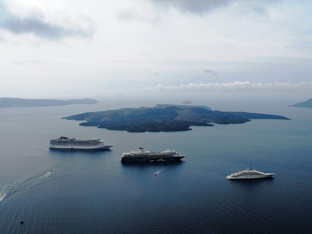 MSC Fantasia, Mein Schiff 2 & Eclipse - Santorini - Greece - 8th October 2014