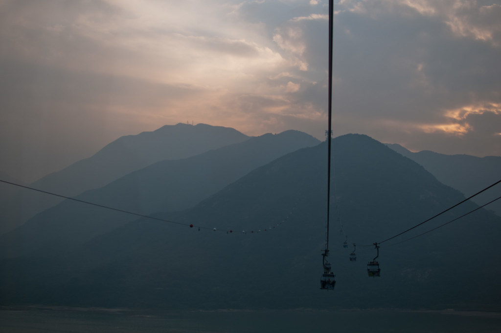 Hong Kong Peak Mountains with Cable Car