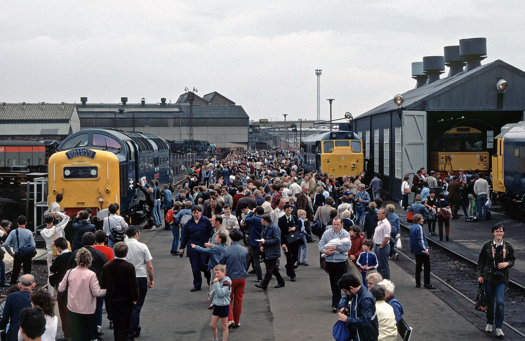 55022 Doncaster Works 28/07/84 | A general view during the s… | Flickr