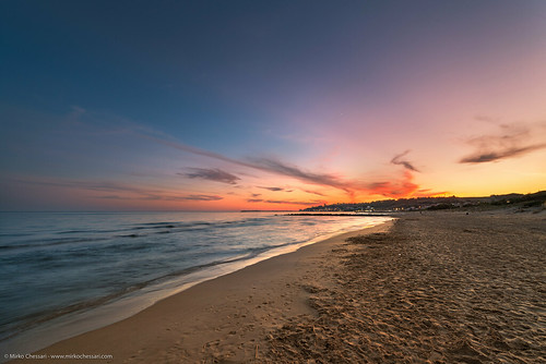 sunset sea italy seascape beach it sicilia menfi