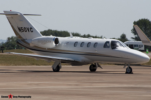 N50VC - 525-0609 - Private - Cessna 525 Citation CJ1+ - Fairford RIAT 2006 - Steven Gray - CRW_1638