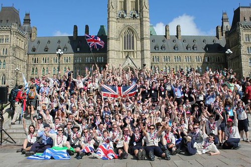 UK Students outside Houses of Parliment Ottawa, Canada