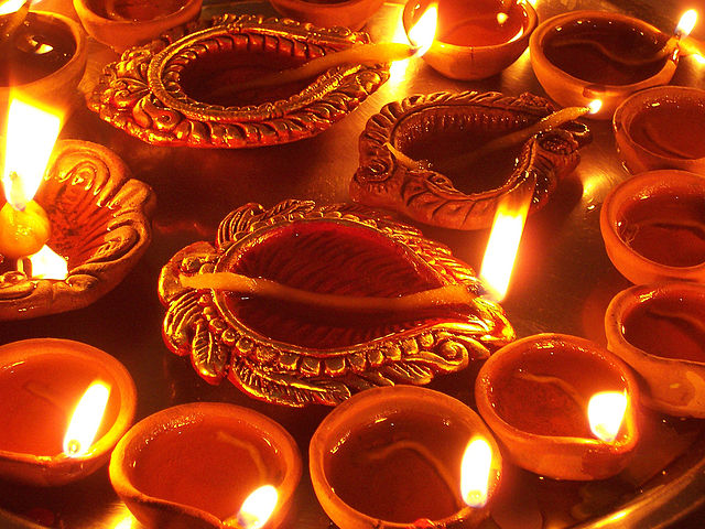 Diwali lights during the festival.