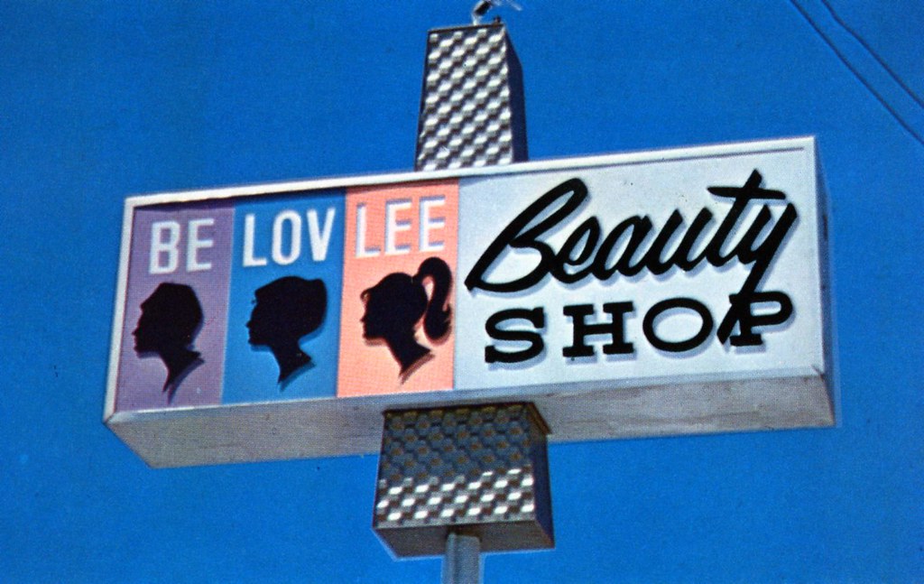 Be Lov Lee Beauty Shop Plexiglas Sign Rohm & Haas Philadelphia PA