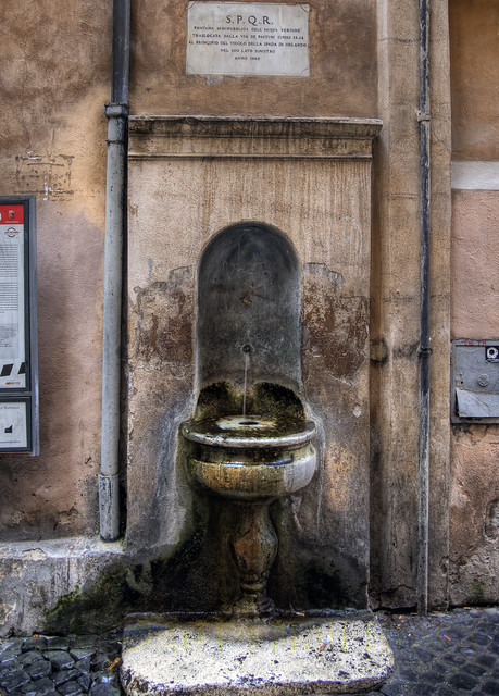 A drinking fountain in Rome