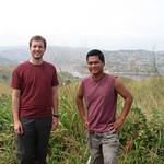 Sun, 07/01/2012 - 6:58pm - Mike and Carl next to the Congo River