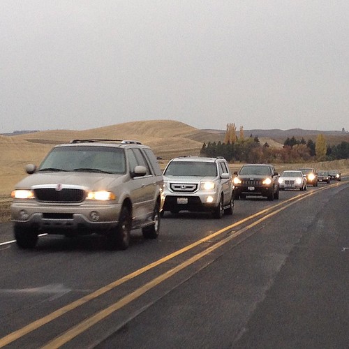 #WSUDadsWeekend traffic backed up from downtown #Pullman to Hwy 195 on Davis Way. #wsu #GoCougs