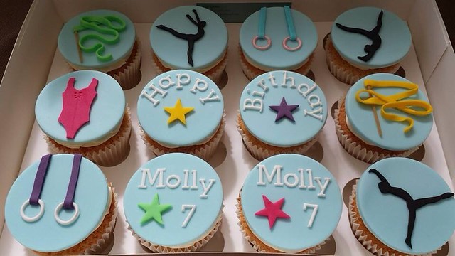 Gymnastic themed cupcakes