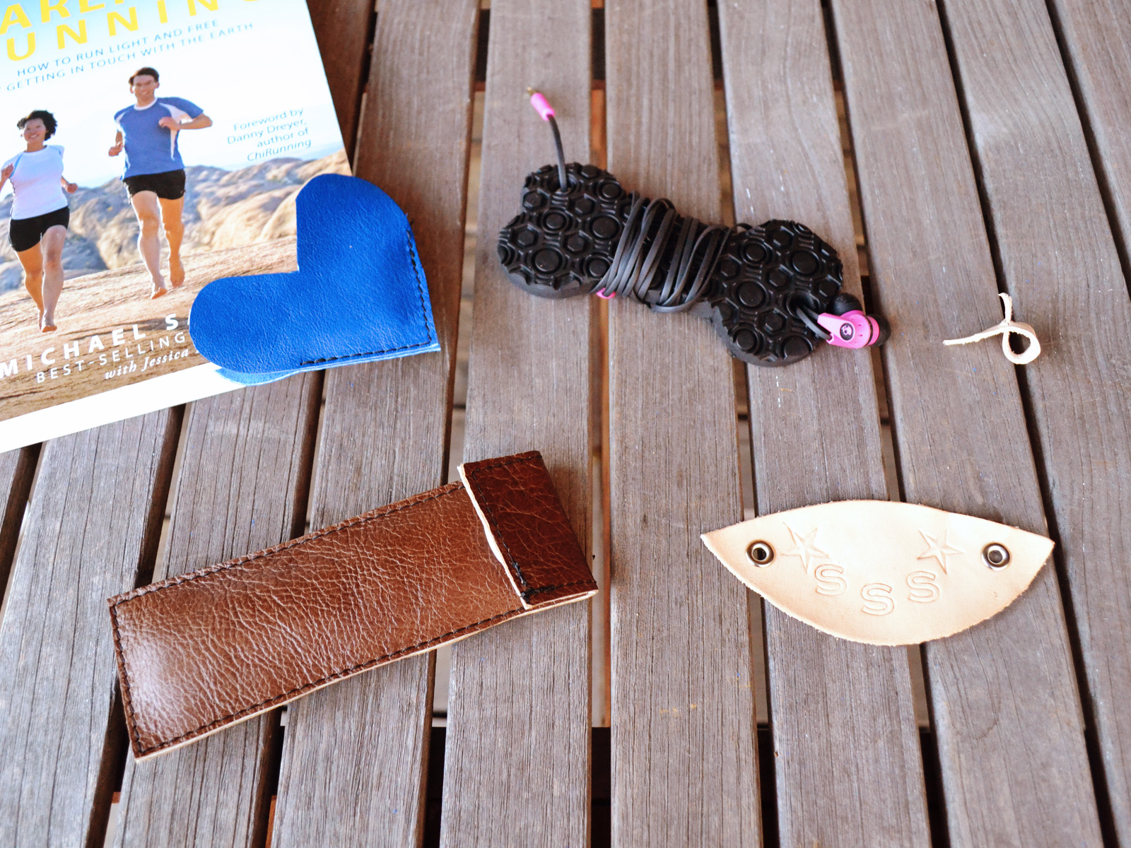 Summer 2016: Patty's Misc Leather Crafts (bookmark, earphone organizer, leather ring, hair tie/ponytail wrap & pencil case)