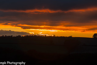 Sunset from Hardwick Park November 2014