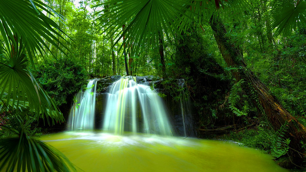 Beautiful Nature Waterfall Green Forest HD Wallpaper - Sty… | Flickr