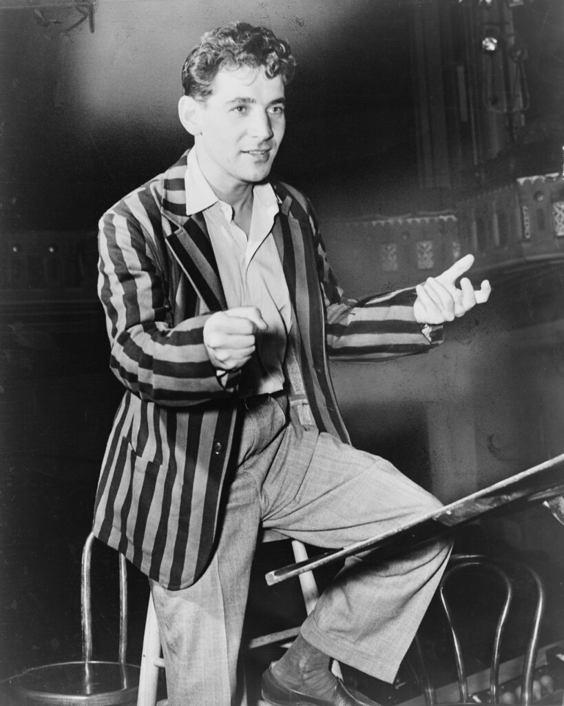 Leonard Bernstein, conductor and musical director of New Y… | Flickr