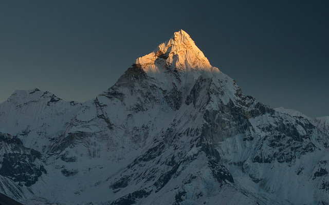Sunset on Ama Dablam (6,856 metres or 22,493 ft)