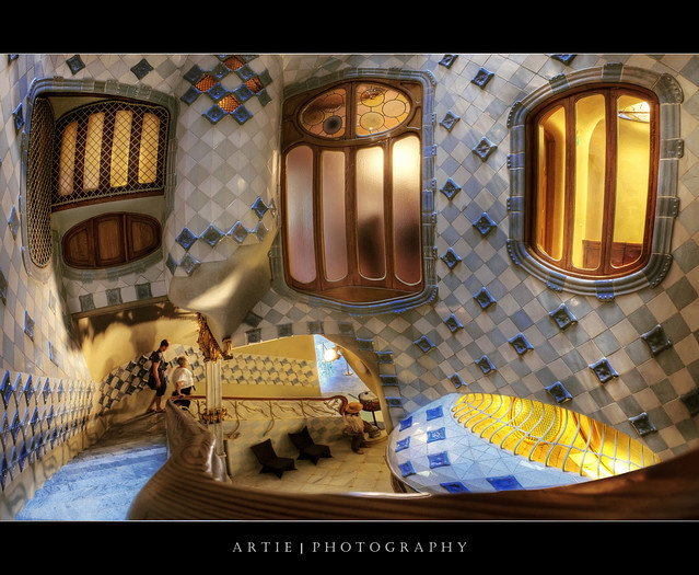 The Interior of Casa Batlló By Antoni Gaudi, Barcelona, Spain :: HDR