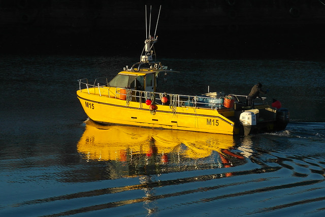 yellow fishing boat