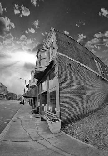 iphoneedit handyphoto jamiesmed app snapseed 2012 rokinon fisheye prime lens fixed manual focus april rural canon eos dslr t1i rebel clouds highlandcounty ohio midwest lynchburg sky wide smalltown usa country blackwhite blackandwhite bw photography landscape geotagged geotag