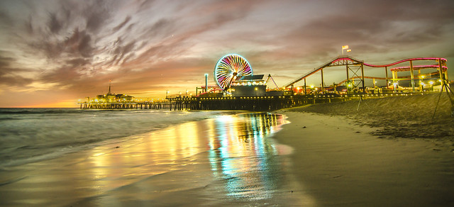 Sunset @Santa Monica Beach