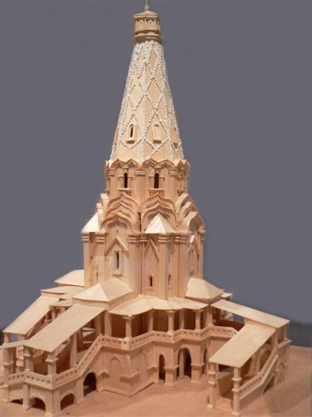 Model of Church of the Ascension at Kolomenskoye Russia