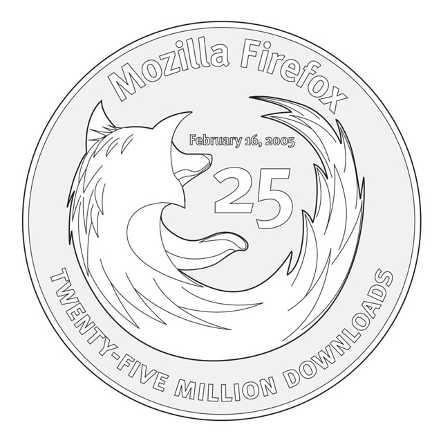 Firefox commemorative coin front