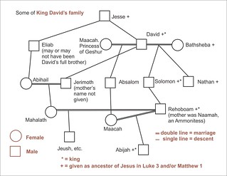 Some of King David's family | Chart showing relationships am ...