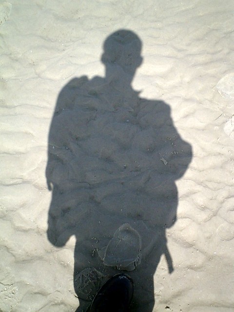 Mein Schatten im Sand