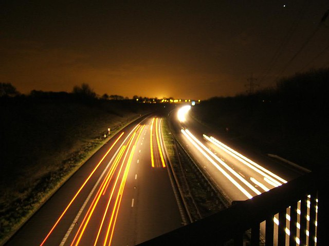 The A1(M) by night