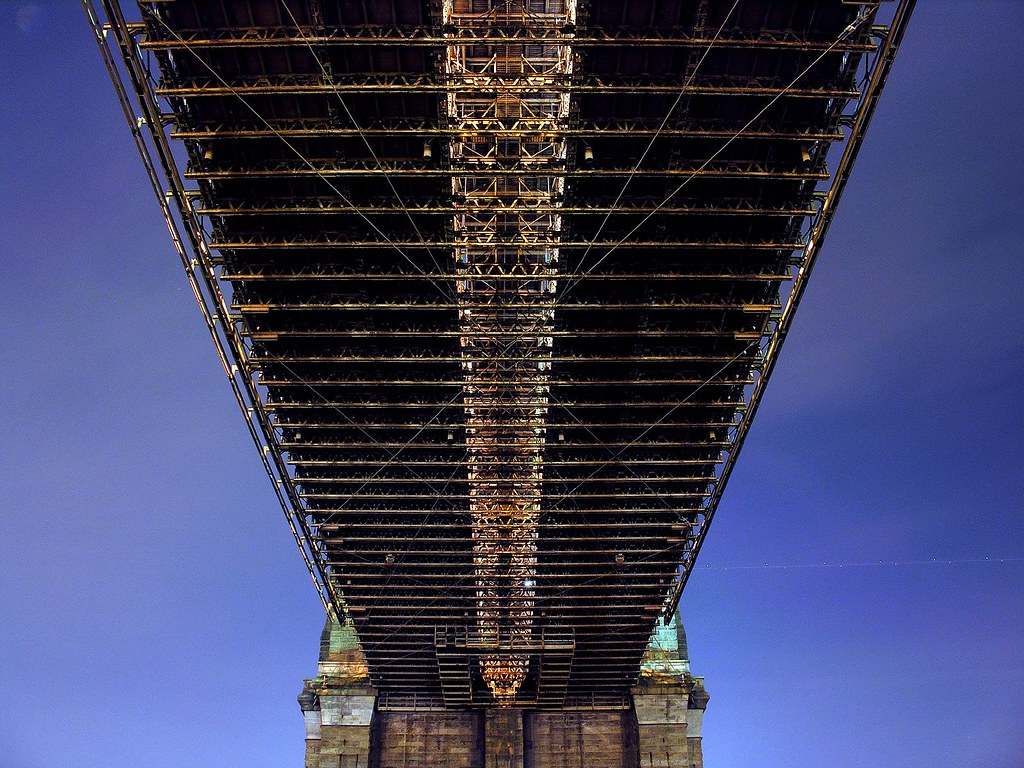 under the brooklyn bridge at night | view large - manhattan … | Flickr
