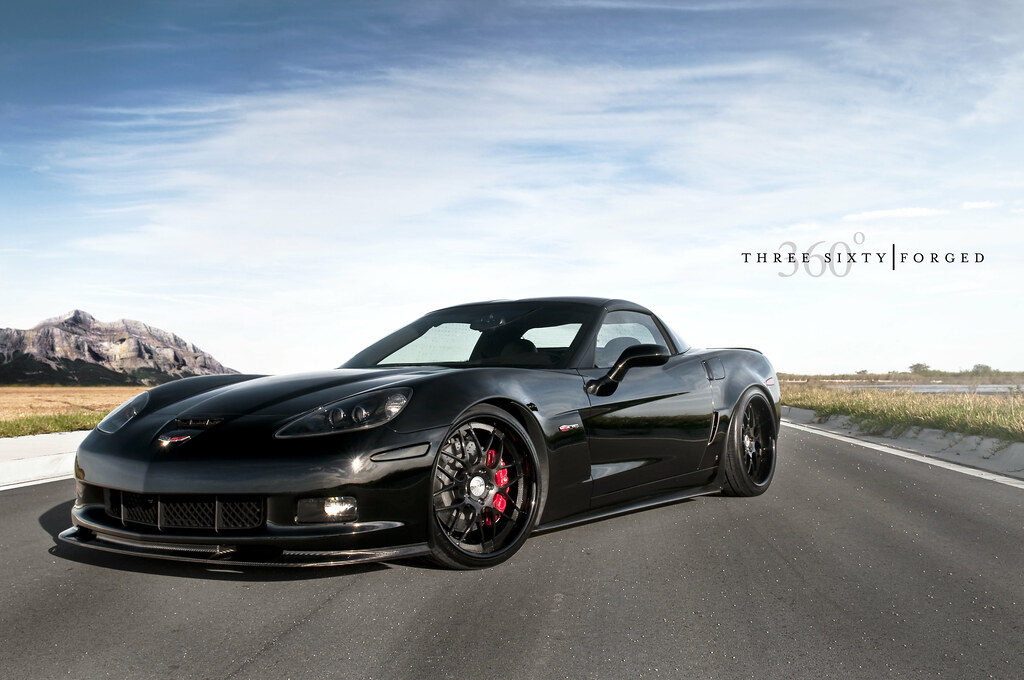 Chevy C6 Corvette Grand Sport on 360 Forged wheels Poster Huge 54x36 Inch Print