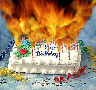 birthday cake fire