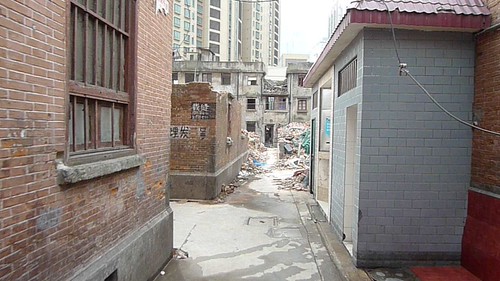A walk down a lane off Wujiang Lu during demolition
