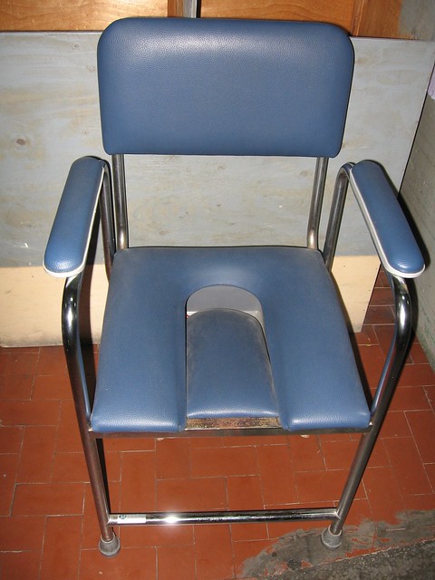 Blue Nostalgic Italian Enema Chair